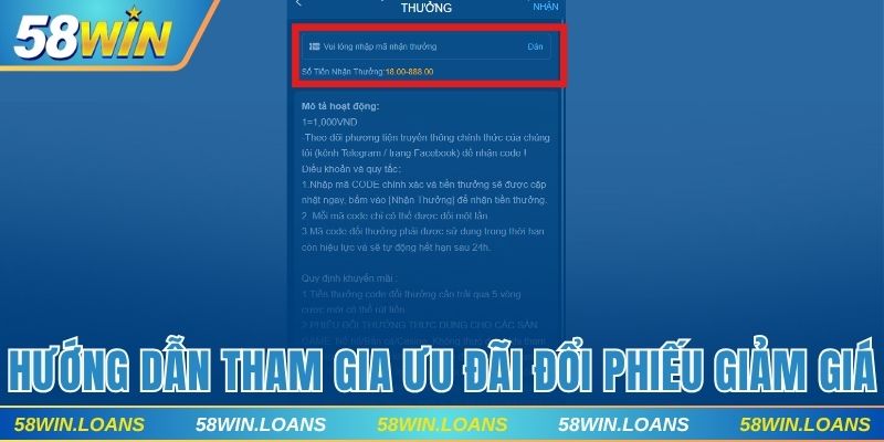 Hướng dẫn tham gia ưu đãi đổi phiếu giảm giá