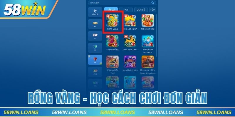 Rồng Vàng 58WIN - Học Cách Chơi Đơn Giản Nhận Thưởng Lớn