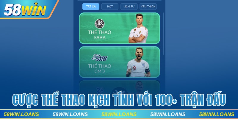 Cược thể thao kịch tính với hơn 100 trận đấu mỗi ngày