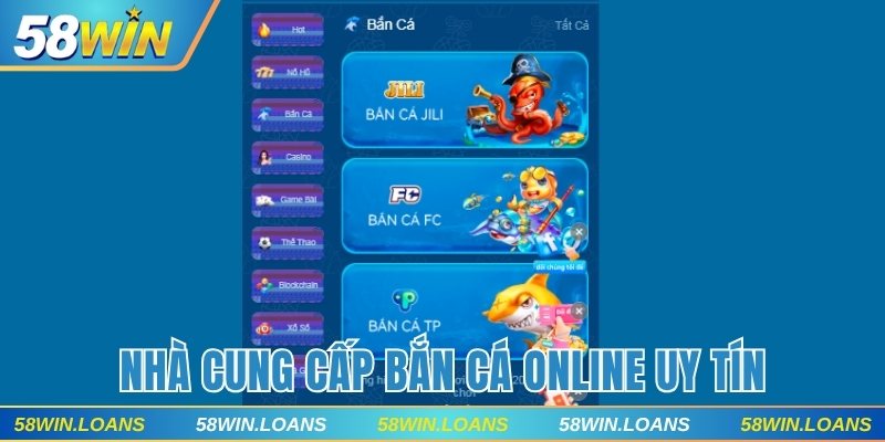 Các đối tác với 58WIN chuyên cung cấp game hay
