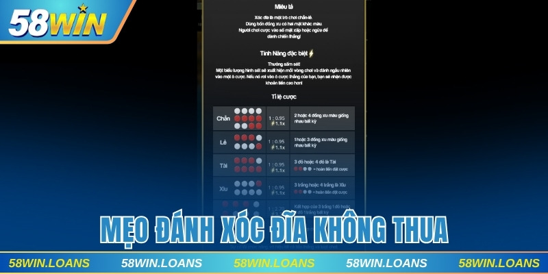 Mẹo đánh xóc đĩa không thua